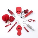 Safe4u Pepper Spray plus Alarm and Kubotan Red