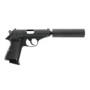 Walther PPK/S mit Schalldämpfer GBB