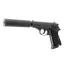 Walther PPK/S mit Schalldämpfer GBB