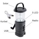 EASYmaxx Blackout/Lampe inkl. Radio/Kurbel/Solar