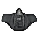 WOSPORT HALF STEEL MESH MASK BLACK