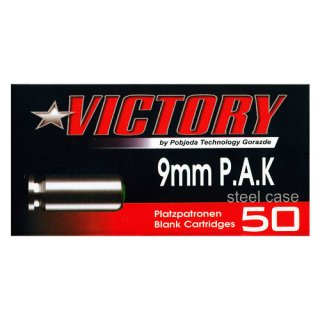 50 Victory Blank Cartridges 9 mm P.A.K.