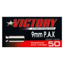 50 Victory Blank Cartridges 9 mm P.A.K.