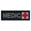 Schriftzug Medic mit Kreuz Schwarz/Grau/Rot