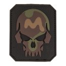 3D Rubber Patch Skull Woodland