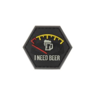 JTG I need Beer Rubber Patch Red