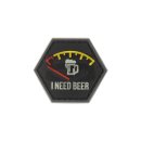 JTG I need Beer Rubber Patch Red