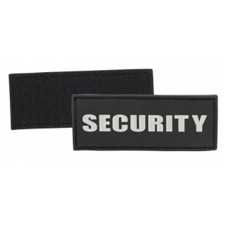 Patch SECURITY schwarz 8,8 x 3,5 cm 3D Rubber Klettabzeichen Sicherheitsdienst 