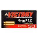Victory blank cartridges brass plated 9 mm P.A.K.