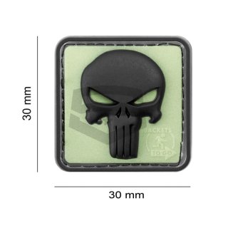 Punisher Rubber Patch Glow Back