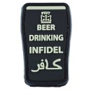 Patch 3D - Beer drinking infidel - Black