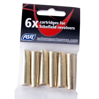 ASG Schofield Revolver Cartridges 4,5mm Diabolo 6 St.