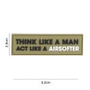 Patch 3D PVC Think like a man green